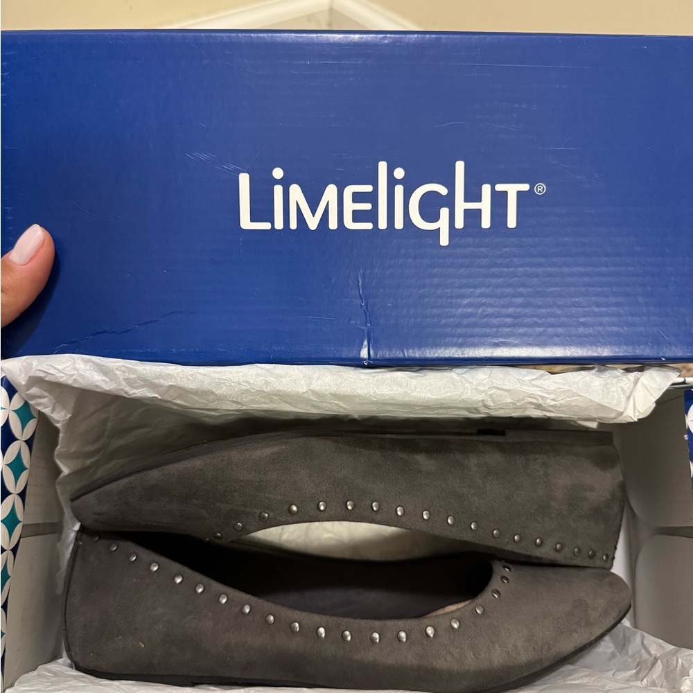 Limelight Gray Studded Flats - Picture 2 of 5